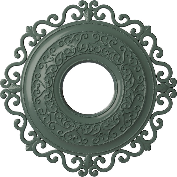 Ekena Millwork Orrington Ceiling Medallion (Fits Canopies up to 6 1/4"), 22"OD x 6 1/4"ID x 1 3/4"P, Cloud Burst CM22ORCBF - main